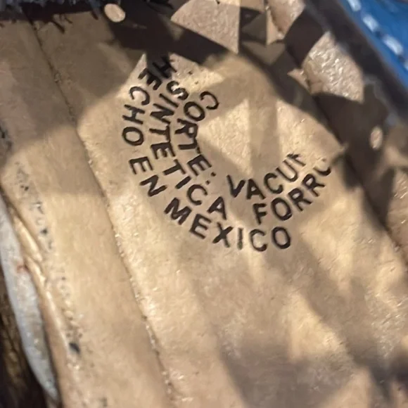 Evangelina wedges huaraches in dark navy blue Mexican Wedges sandals - Picture 8 of 8